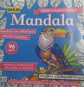 Maxi Mandala - Çizgilerle Boyama Terapisi – Maxi Yayıncılık kitap kapağı