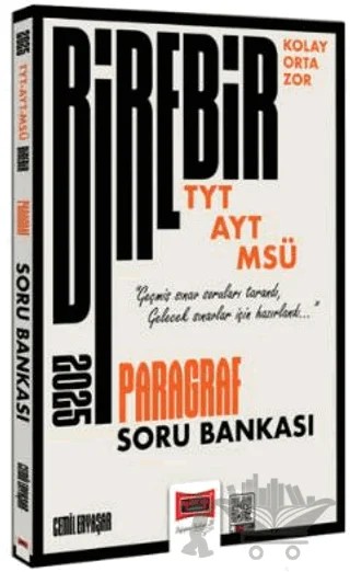 2025 TYT-AYT-MSÜ Kolay-Orta-Zor Paragraf Soru Bankası – Cemil Eryaşar – Yargı Yayınevi kitap kapağı
