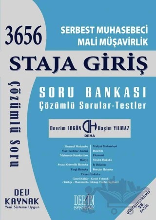 SMMM Staja Giriş Soru Bankası – Devrim Ergün, Haşim Yılmaz – Derin Yayınları kitap kapağı