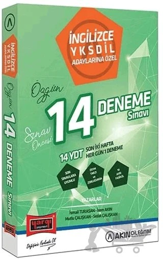 YKSDİL Adaylarına Özel Özgün 14 Deneme Sınavı – İrem Akın, İsmail Turasan, Mutlu Çalışkan, Sedat Çalışkan – Yargı Yayınevi kitap kapağı