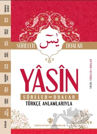 Yasin Sureler ve Dualar Türkçe Anlamlarıyla – Kolektif – Türkiye Diyanet Vakfı Yayınları kitap kapağı