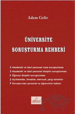 Üniversite Soruşturma Rehberi – Adem Gelir – Astana Yayınları kitap kapağı