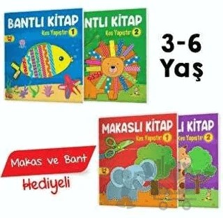 3-6 Yaş Kes Yapıştır / Bant-Makas / El Becerileri Seti (Makas ve Bant Hediyeli) – Kolektif – Yükselen Zeka Yayınları kitap kapağı