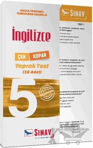 5. Sınıf İngilizce Çek Kopar Yaprak Test – Kolektif – Sınav Yayınları kitap kapağı
