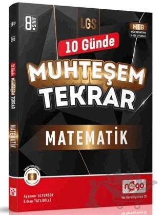 8. Sınıf LGS Matematik 10 Günde Muhteşem Tekrar – Kolektif – Nego Yayınları kitap kapağı