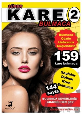 Süper Kare Bulmaca 2 – Bertan Kodamanoğlu – Olimpos Yayınları kitap kapağı