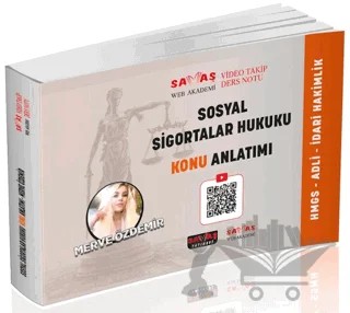 Adli - İdari Hakimlik HMGS Sosyal Sigortalar Hukuku Video Takip Ders Notu Konu Anlatımı – Merve Özdemir – Savaş Yayınevi kitap kapağı