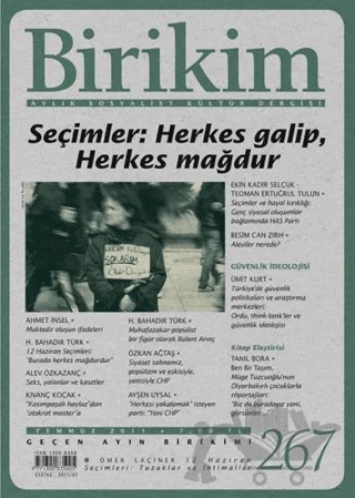 Birikim Aylık Sosyalist Kültür Dergisi Sayı: 267 – Birikim Yayınları kitap kapağı