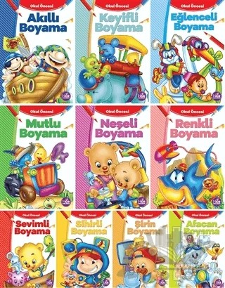 Çocuklar İçin Eğlenceli Boyama Kitabı Serisi - 10 Kitap Takım – Kolektif – Mor Kelebek kitap kapağı