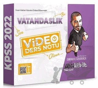 2022 KPSS Vatandaşlık Video Ders Notu – Emrah Özkaraca – HocaWebde Yayınları kitap kapağı