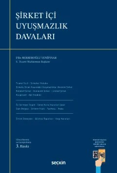 Şirket İçi Uyuşmazlık Davaları – Filiz Berberoğlu Yenipınar – Seçkin Yayıncılık kitap kapağı