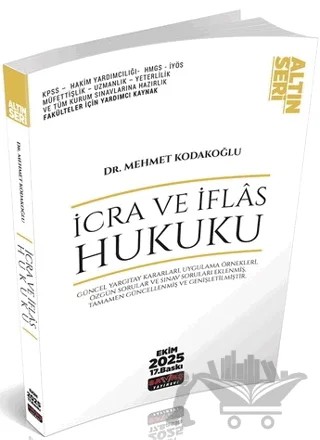 İcra ve İflas Hukuku Konu Anlatımı – Mehmet Kodakoğlu – Savaş Yayınevi kitap kapağı