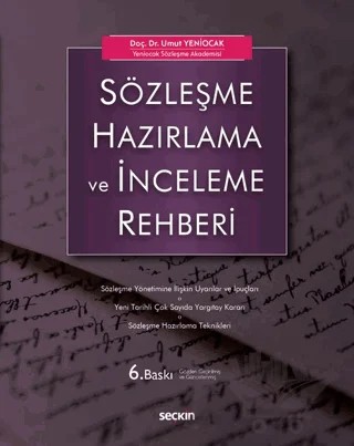 Sözleşme Hazırlama ve İnceleme Rehberi – Umut Yeniocak – Seçkin Yayıncılık kitap kapağı