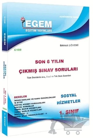 1. Sınıf Sosyal Hizmetler Son 6 Yılın Çıkmış Sınav Soruları - Kod C108 – Kolektif – Egem Eğitim Yayınları kitap kapağı