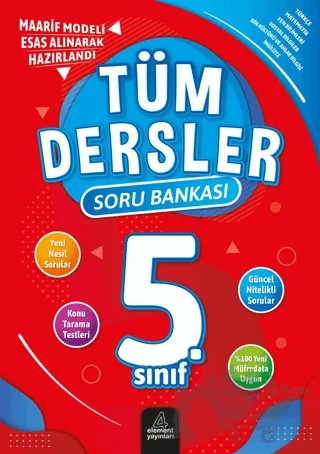 5. Sınıf Tüm Dersler Soru Bankası – Yunus Emre Çekiç – 4 Element Yayınları kitap kapağı
