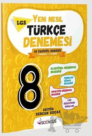 8. Sınıf Yeni Nesil Türkçe Denemesi – Kolektif – Matematus Yayınları kitap kapağı