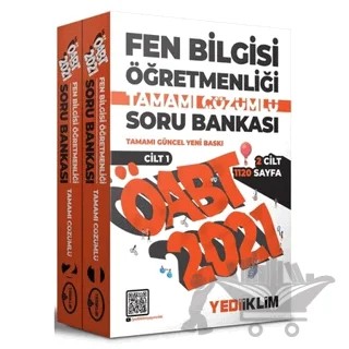 2021 ÖABT Fen Bilgisi Öğretmenliği Tamamı Çözümlü Soru Bankası 2 Cilt – Kolektif – Yediiklim Yayınları kitap kapağı