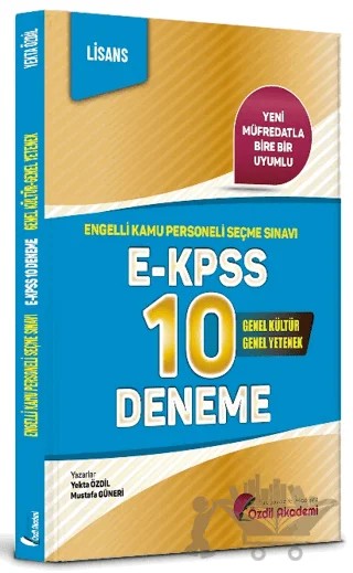 EKPSS Lisans 10 Deneme – Yekta Özdil, Mustafa Güneri – Özdil Akademi Yayınları kitap kapağı