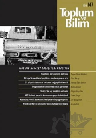 Toplum ve Bilim Dergisi Sayı: 147 – İletişim Yayınevi kitap kapağı
