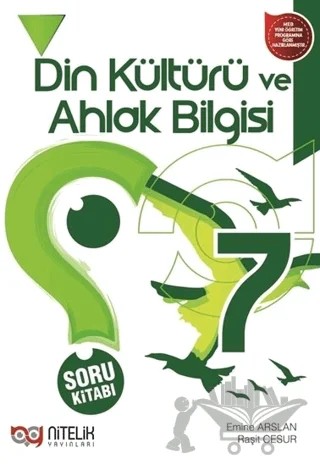 7. Sınıf Din Kültürü ve Ahlak Bilgisi Soru Kitabı – Emine Arslan, Raşit Cesur – Nitelik Yayınları - Bayilik kitap kapağı