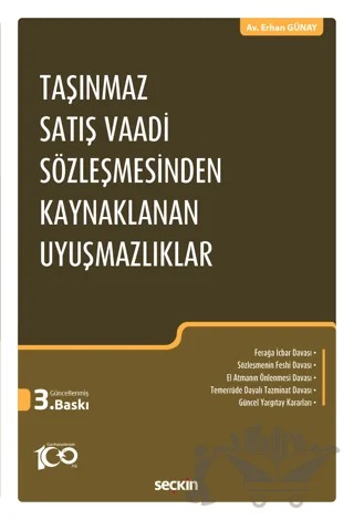 Taşınmaz Satış Vaadi Sözleşmesinden Kaynaklanan Uyuşmazlıklar – Erhan Günay – Seçkin Yayıncılık kitap kapağı