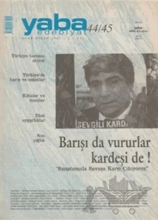 Yaba Edebiyat Dergisi Sayı: 44-45 – Yaba Dergisi Yayınları kitap kapağı