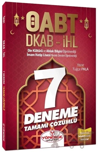 ÖABT Din Kültürü ve Ahlak Bilgisi Öğretmenliği 7 Deneme Çözümlü – Tuğçe Pala – Yönerge Yayınları kitap kapağı