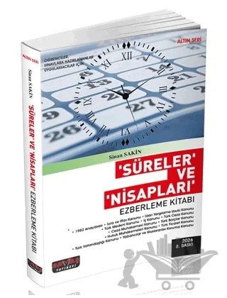 Süreler ve Nisapları Ezberleme Kitabı – Sinan Sakin – Savaş Yayınevi kitap kapağı