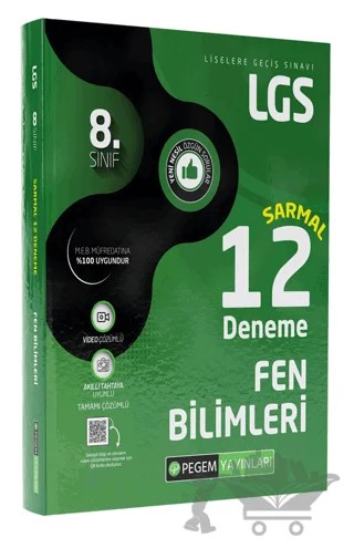 LGS 8. Sınıf Fen Bilimleri Sarmal 12 Deneme – Kolektif – Pegem Akademi Yayıncılık kitap kapağı