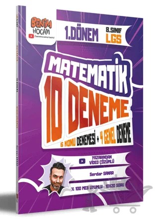 2023 LGS 1. Dönem Matematik 10 Deneme Sınavı – Serdar Sanar – Benim Hocam Yayınları kitap kapağı