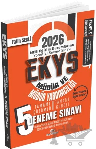 2026 MEB EKYS Müdür ve Müdür Yardımcılığı 5 Deneme Çözümlü – Fatih Sesli – Dizgi Kitap kitap kapağı