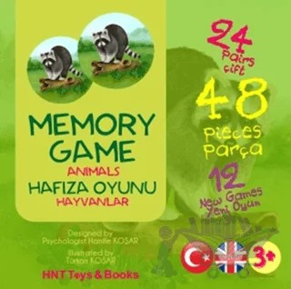 Hafıza Oyunu Hayvanlar – Hanife Koşar – HNT Toys & Books kitap kapağı