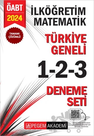 2024 KPSS ÖABT İlköğretim Matematik Tamamı Çözümlü Türkiye Geneli 1-2-3 (3'lü Deneme Seti) – Kolektif – Pegem Akademi Yayıncılık kitap kapağı