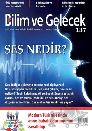 Bilim ve Gelecek Dergisi Sayı: 137 – Bilim ve Gelecek Dergisi Yayınları kitap kapağı