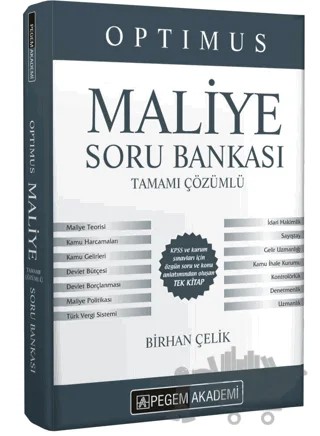 2022 KPSS A Grubu Optimus Maliye Tamamı Çözümlü Soru Bankası – Birhan Çelik – Pegem Akademi Yayıncılık kitap kapağı