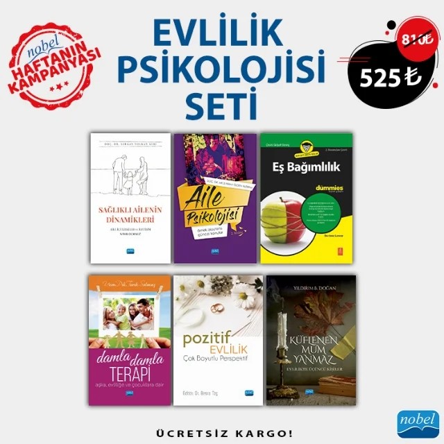 EVLİLİK PSİKOLOJİSİ SETİ – Serkan Volkan Sarı Darlene Lancer Tarık Solmuş Besra Taş, Efendi Yavaşoğlu, Emel Genç, Fahrünnisa Erdem, Haşan Kütük, Nadire Gülçin Yıldız, Ülkü Tosun, Yeliz Aksu Yıldırım B. Doğan Melis Seray Özden Yıldırım – Haftanın Kampanyası kitap kapağı