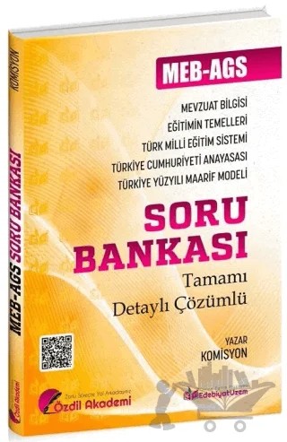 MEB-AGS Eğitimin Temelleri ve Türk Milli Eğitim Sistemi, Mevzuat Bilgisi Soru Bankası Çözümlü – Kolektif – Özdil Akademi Yayınları kitap kapağı