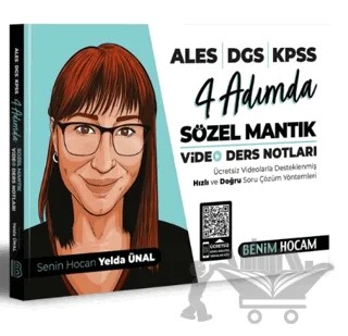 ALES - DGS - KPSS 4 Adımda Sözel Mantık Video Ders Notları – Yelda Ünal – Benim Hocam Yayınları kitap kapağı