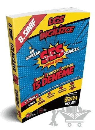 LGS 8. Sınıf SES Getirecek İngilizce 15 Deneme – Kolektif – Benim Hocam Yayınları kitap kapağı