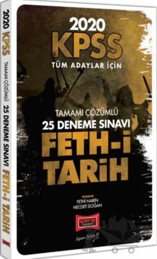 2020 KPSS Feth-i Tarih Tamamı Çözümlü 25 Deneme Sınavı – Fethi Narin, Necdet Doğan – Yargı Yayınevi kitap kapağı