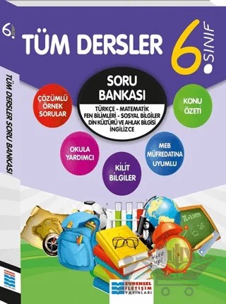 6. Sınıf Tüm Dersler Soru Bankası – Kolektif – Evrensel İletişim Yayınları kitap kapağı