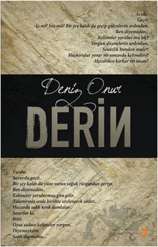 Derin – Deniz Onur – Cinius Yayınları kitap kapağı