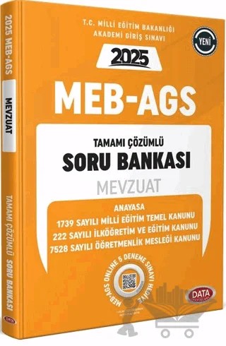 MEB AGS Mevzuat Çözümlü Soru Bankası – Kolektif – Data Yayınları kitap kapağı