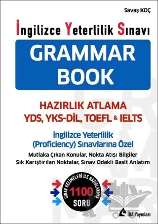 İngilizce Yeterlilik Sınavı Grammar Book – Savaş Koç – İDA Yayınları kitap kapağı