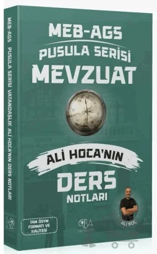 2026 MEB-AGS Mevzuat Ders Notları Pusula Serisi – Ali Koç – CBA Akademi kitap kapağı