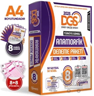 2025 DGS 8li Deneme Paketi Özgün Yeni Nesil Türkiye Geneli Kurumsal Çözümlü – Kolektif – Anamorfik Yayınları kitap kapağı