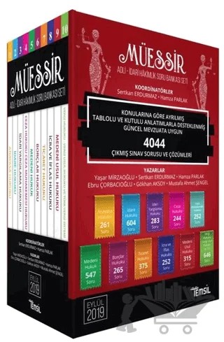 Müessir - Adli İdari Hakimlik Soru Bankası Seti – Ebru Çorbacıoğlu, Gökhan Aksoy, Hamza Parlak, Mustafa Ahmet Şengel, Sertkan Erdurmaz, Yaşar Mirzaoğlu – Temsil Kitap kitap kapağı