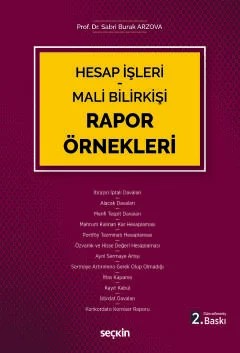 Hesap İşleri – Mali Bilirkişi Rapor Örnekleri – Sabri Burak Arzova – Seçkin Yayıncılık kitap kapağı