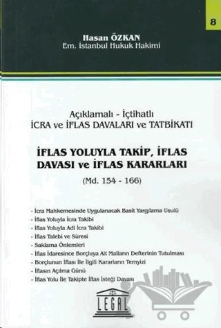 İflas Yoluyla Takip, İflas Davası ve İflas Kararları - Seri 8 – Hasan Özkan – Legal Yayıncılık kitap kapağı