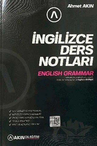 İngilizce Ders Notları English Grammar – Ahmet Akın – Akın Dil Eğitim kitap kapağı